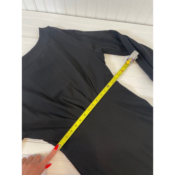 Strut & Bolt Mini Pencil Dress Womens Size S Black Off the Shoulder Long Sleeve - Picture 7 of 7